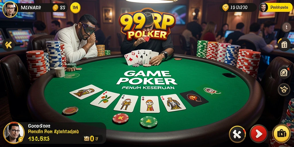 Tampilan screenshot gameplay Poker yang seru dan menarik di 99RP.