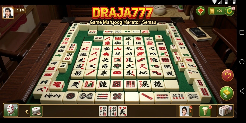 Tampilan menarik dari gameplay Mahjong dalam DRAJA777.