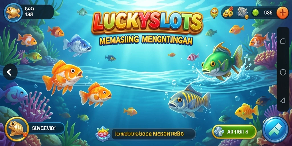 Tampilan gameplay memancing yang seru di LUCKYSLOTS.