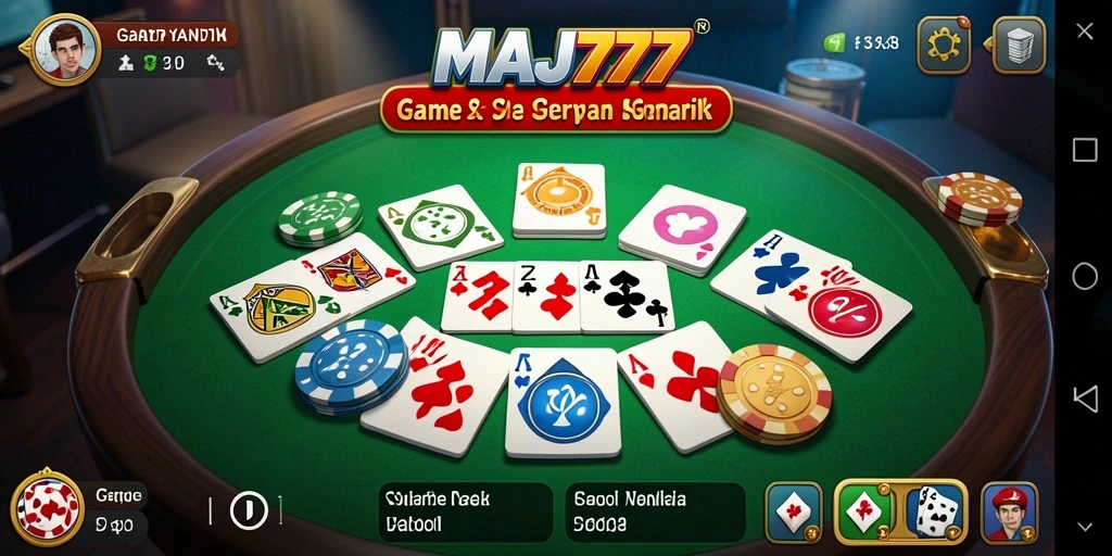 Gameplay seru dalam MAJ777, nikmati permainan Gaple.