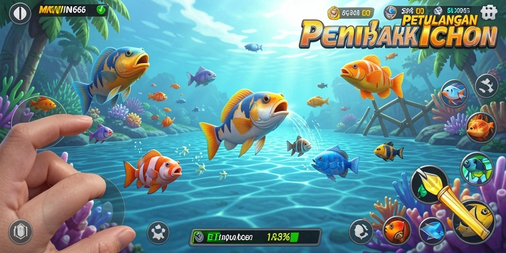 Gameplay seru di MKWIN666 dengan berbagai jenis ikan untuk ditangkap.