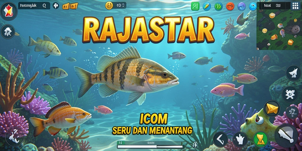Screenshot utama menunjukkan intensitas dan keseruan gameplay Tembak Ikan.