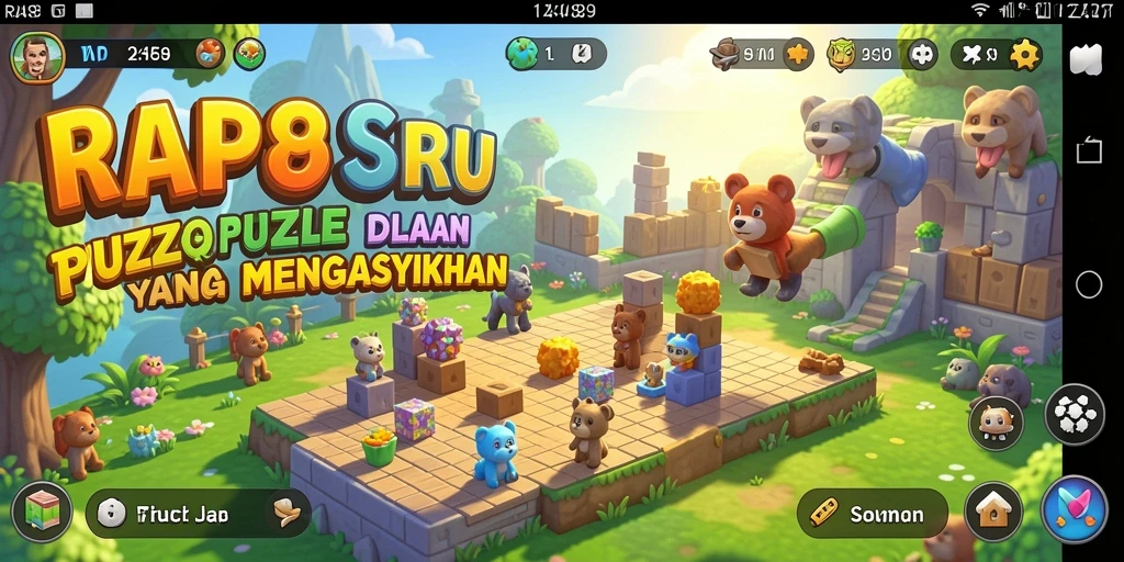 Tampilan gameplay RAP89 dengan berbagai teka-teki menantang.